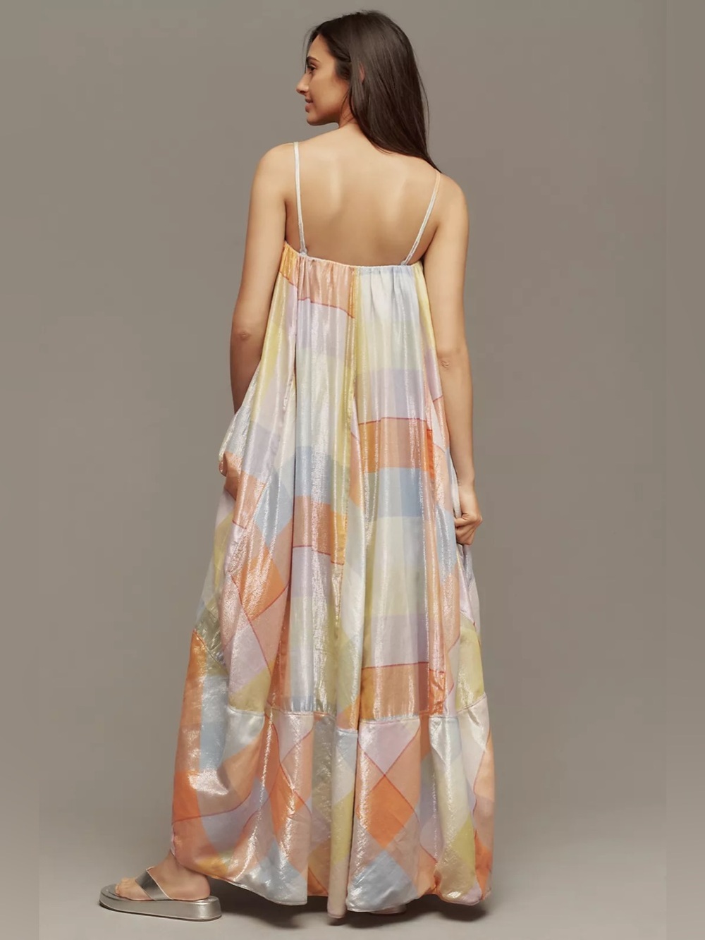 Anthropologie Pilcro Plaid Tent Maxi Dress Size Small - Picture 2 of 9